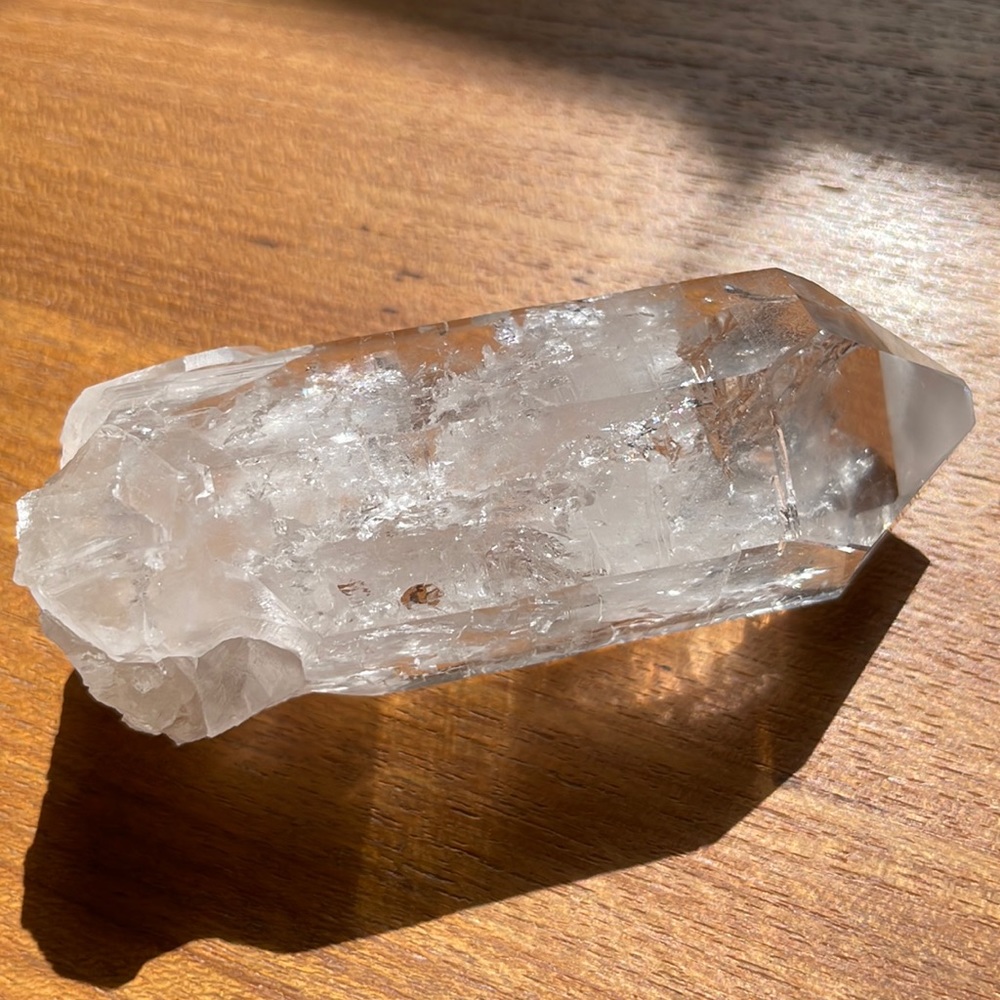 Natural clear crystal point